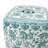 Floral patterned square ceramic stool-1424200862