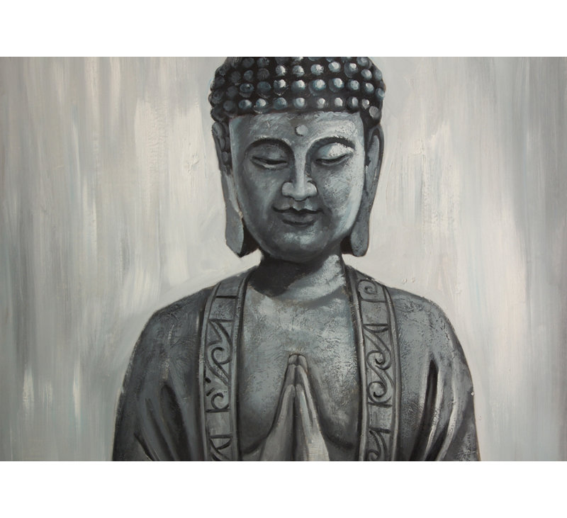 Bouddha avec toile encadrée - Décor de salon spirituel | Home Art