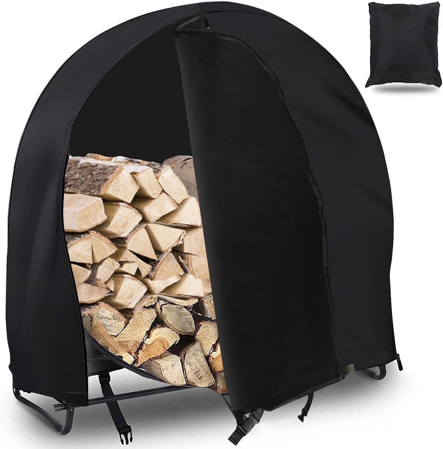 Custom Outdoor Rack Cover Arlmont & Co. Outdoor Log Rack Cover & Reviews | Wayfair