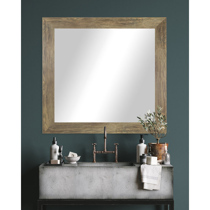 Engineered Wood Flat Mirror, 33" x 44"