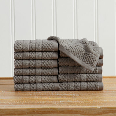 Ensemble de serviettes 100% coton à carreaux
