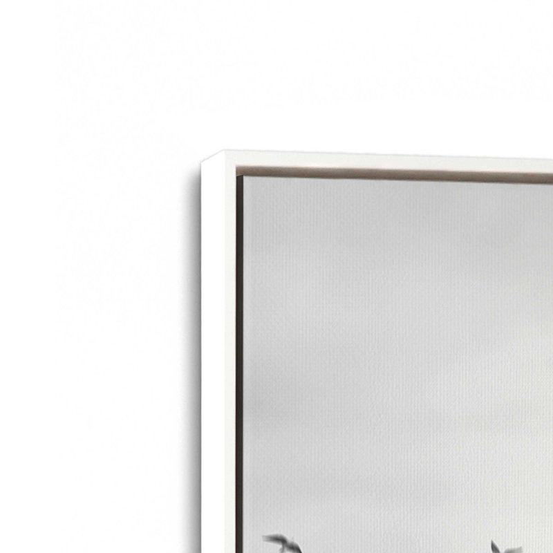 «Ethereal Flight Serenade», reproduction sur toile, Cadre flottant blanc opaque, H 12,75 po x l 18,75 po x P 1,75 po