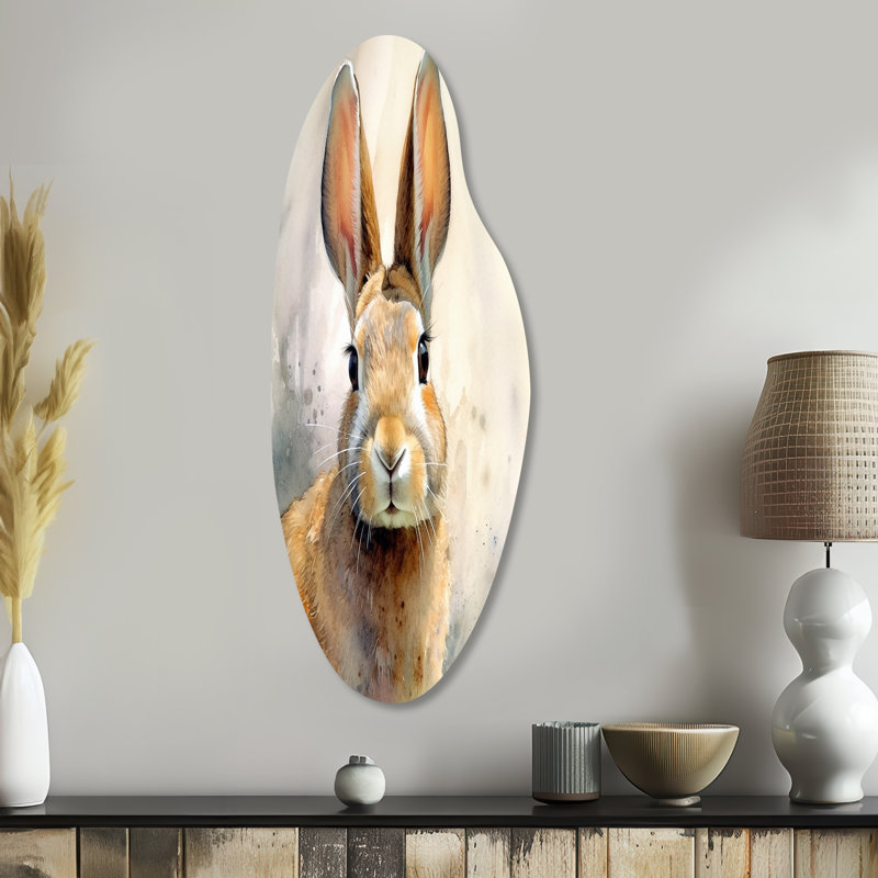 Décoration murale en forme de lapin, H 38 po x l 15 po
