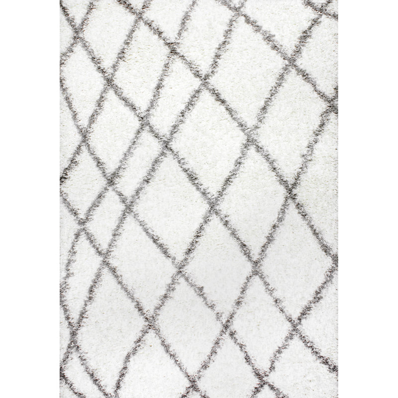 Tapis marocain à poils longs Arteta, Rectangle 6 pi 7 po x 9 pi