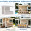 7,6 x 12 pi Pavillon de jardin extérieur avec toit à persiennes réglable