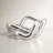 Laureate Cast Aluminum Modern Abstract Sculpture in Silver