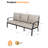 3-Seater Outdoor Patio Couch, Never-Rust Aluminum Outdoor Sofa, Spacious Patio Sofa Couch with Thick Cushion, 3 Seats Outdoor Club Sofa Patio Furniture Sofa for Backyard, Garden, Dark Bronze