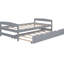 Lit plateforme simple avec gigogne en gris