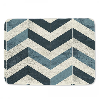 Tapis de bain à motif de chevrons