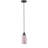 1-Purple red iron dimmable glass pendant light