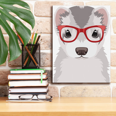 " Ferret Wearing Hipster Glasses 2 " by Furbaby Affiliates