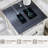Farmhouse Nightstand with Charging Station & Semi-Open Top Shelf-186313849