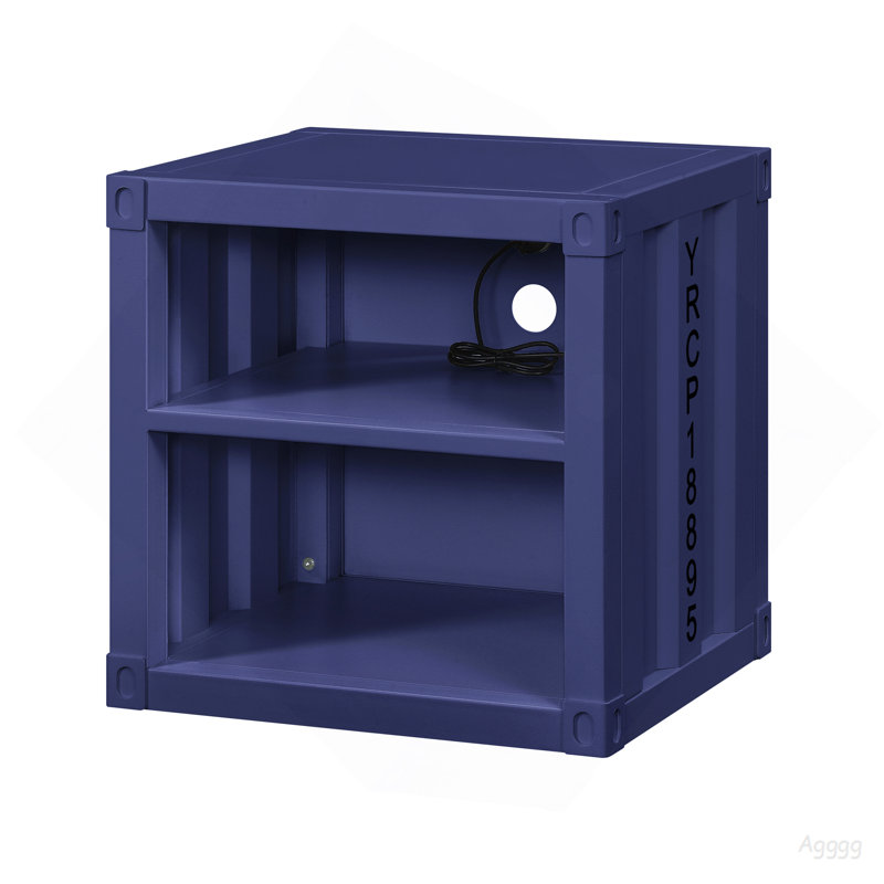 Cargo Blue Finish Nightstand W/USB