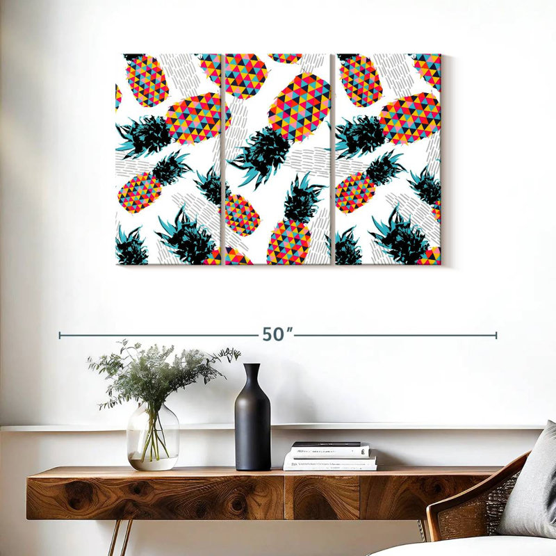 Yarlin Vibrant Pineapple Pattern, 24" H x 38" W