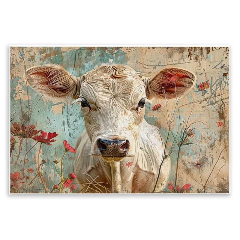 «Spring Country Cow» par LSR Design Studio, H 13 po x l 19 po