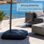 6.5kg Plastic Free Standing Umbrella Base with Wheels