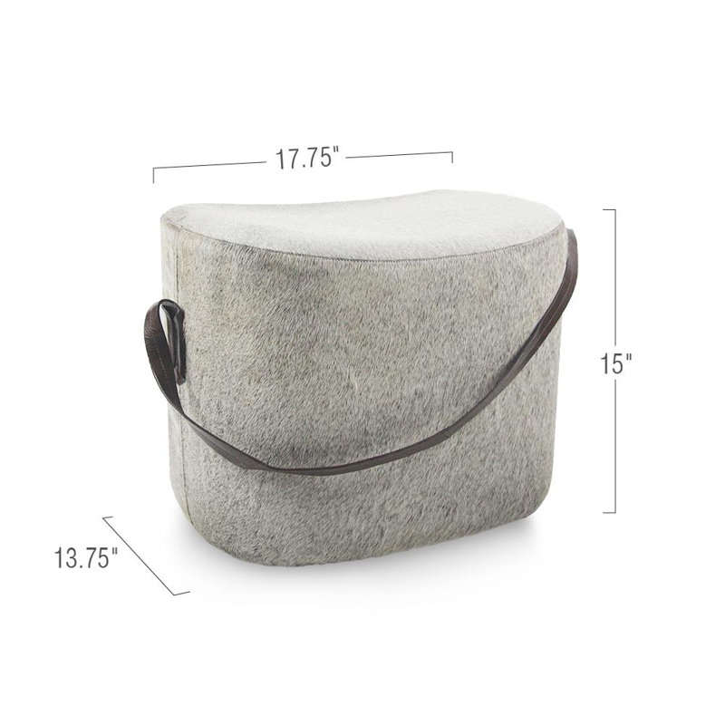 Pouf gris chiné