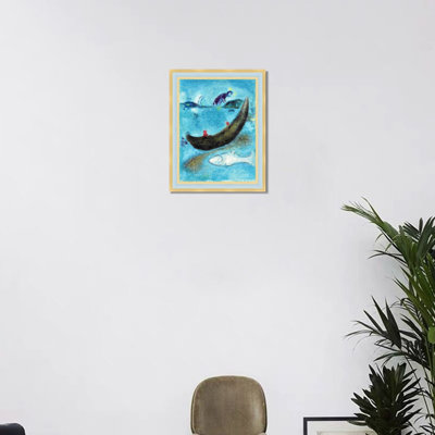 " Boat and Fish " by Marc Chagall Print