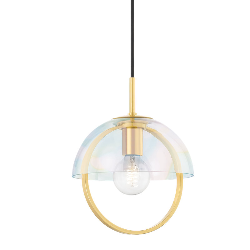 Luminaire suspendu 1 lumière Meriah, H 12,75 po x l 10 po x P 10 po