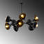 Lustre de style industriel, structure en métal noir, 29,5 po x 29,5 po x 23,6 po | 10 x douilles E27 (40 W maximum) | Certifié IP20 | Parfait pour la salle à manger moderne et l'espace de vie | Solution d'éclairage élégante et fonctionnelle-1295519060