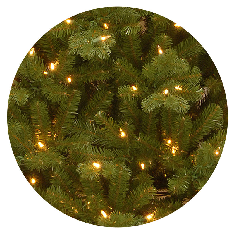 Sheridan 7.5' Green Spruce Trees Artificial Christmas Tree with LED Yellow Lights