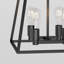 Luminaire suspendu géométrique à 4 lumières Jamicka
