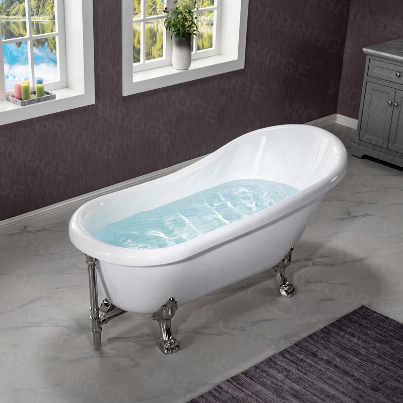 Baignoire sur pattes 67 "x 30", Nickel brossé