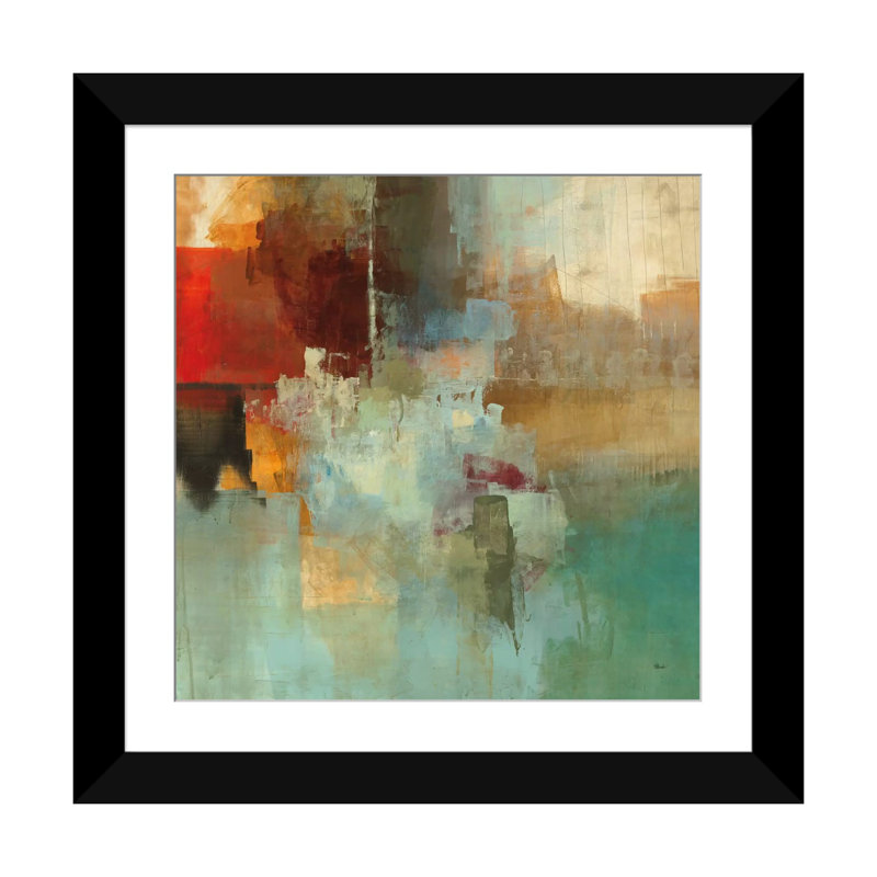 « big city i », impression sur toile, H 16 po x l 16 po x P 1 po, Papier d'art encadré noir, Blanc