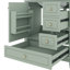 Meuble-lavabo fonctionnel de 30 po avec lavabo et une porte avec tablette et trois tiroirs à fermeture en douceur-338606010