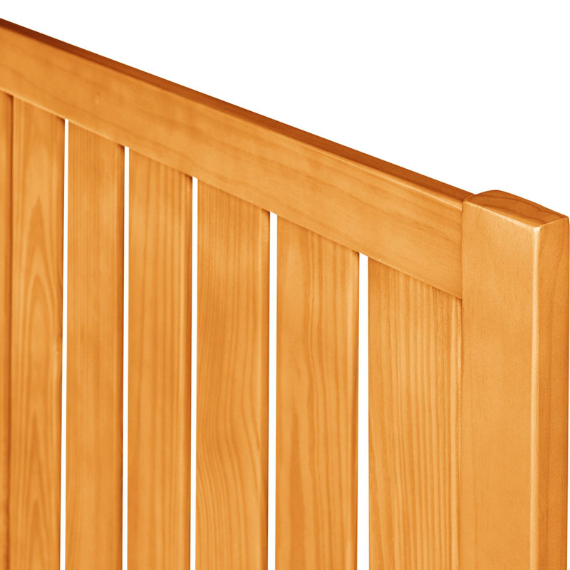Graham Wooden Platform Bed with Slatted Headboard, King, Oak