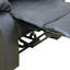 Fauteuil recling manuel noir en cuir végétalien-744291907