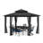 15 Ft. W x 15 Ft. D Hexagon Hard Top Double Roof Aluminum Patio Gazebo