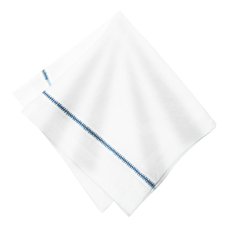 Embroidery White Square Napkins