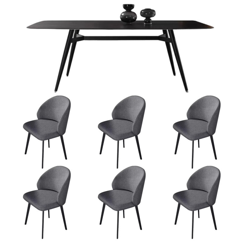 Petite table et chaise de salle à manger de style petit appartement, H 29,5 po x L 55,1 po x l 31,4 po