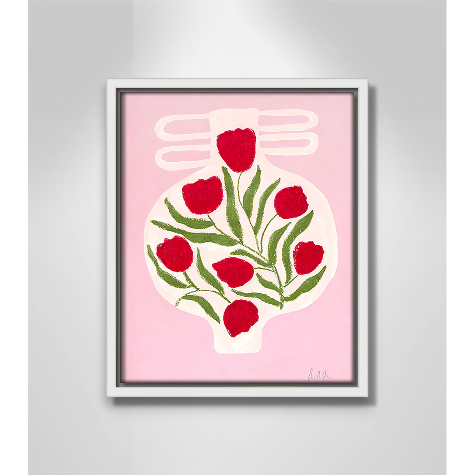 Vase No. 02 Print by Camilla Bergqvist, 11.5" H x 9.5" W, White