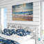 Russian Blue And White Flowers Reflections - Ensemble de housse de couette botanique-1066695543