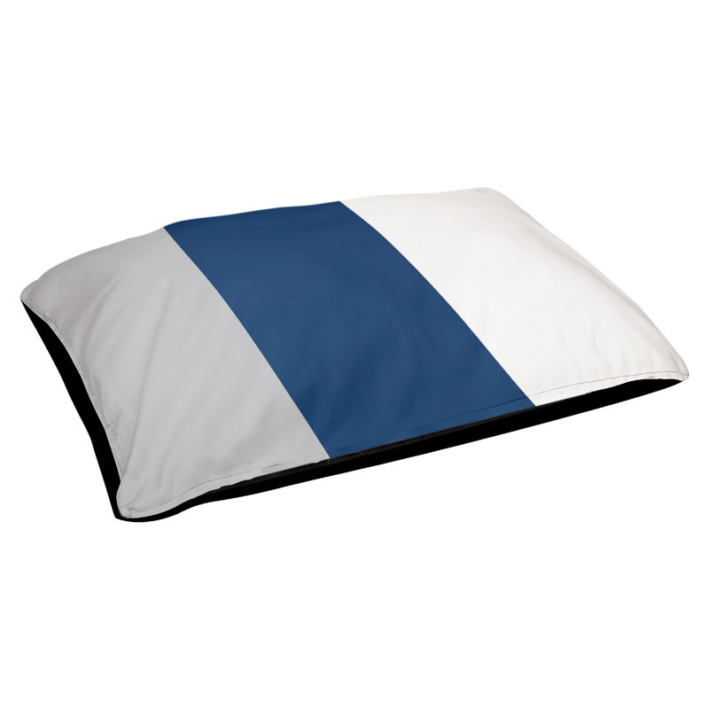 Coussin Atlanta, Moyen (l 28 po x P 18 po x H 9,5 po), Cool Gray/Navy Blue/White