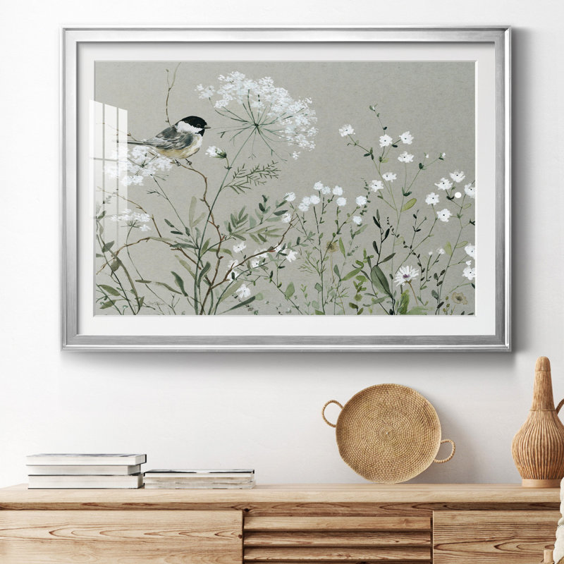 Bouquet de Grace Meadow I - cadre photo, H 30,5 po x l 42,5 po x P 1,5 po, Argent