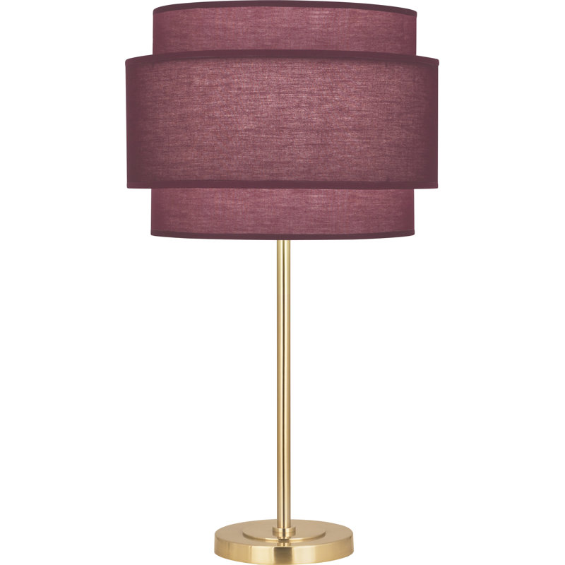 Decker Metal Table Lamp, Modern Brass, Vintage Wine