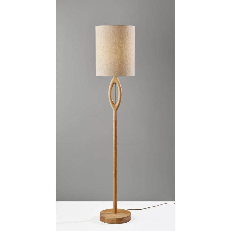 Lampe sur pied 61 po Kyas, Naturel, gris