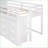 Twin Size Pinewood Loft Bed with 3 Storage Drawers - White, No Box Spring Required