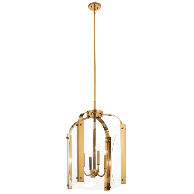  Grand luminaire suspendu pour vestibule 4Lt, Renard doré