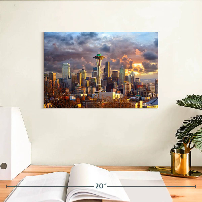 Skyline de Sirci Seattle, H 8 po x l 12 po