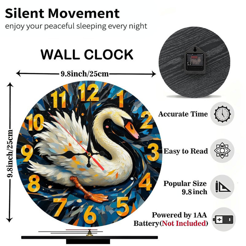 Horloge murale Swan