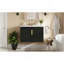 Meuble-lavabo de salle de bain vintage 30 po avec lavabo en céramique, lavabo simple en céramique à 3 trous, meuble-lavabo avec 2 portes à fermeture douce-865823186