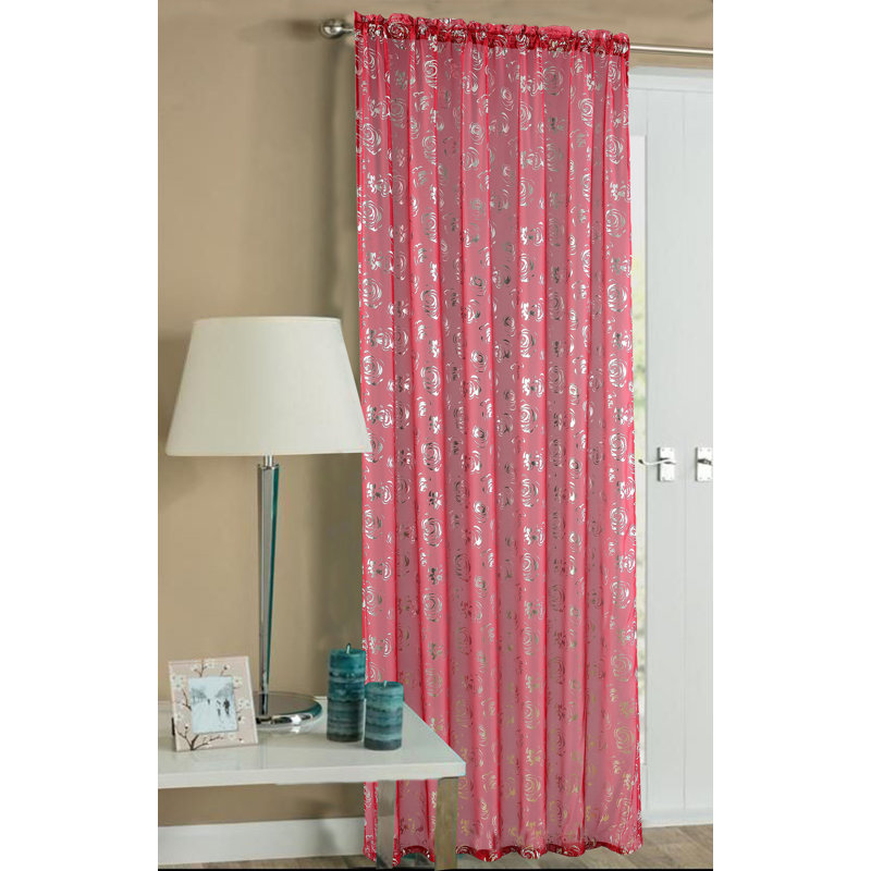 Cefalo Curtain Single Panel, Red