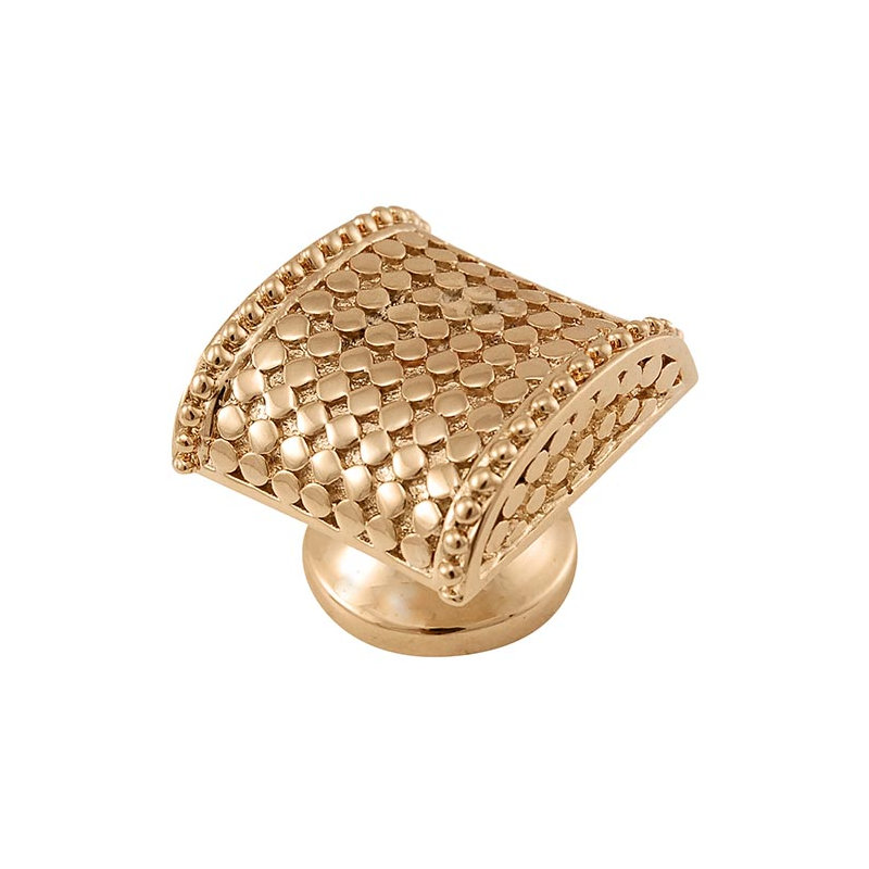 Tiziano Geometric Knob, Polished Gold, 1.25" H x 1.25" W x 1" D