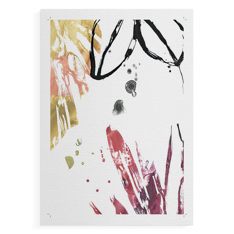 No Deckle Tropical Moderne IV - Impression sur toile seulement - NON CADRE, H 18 po x l 12 po