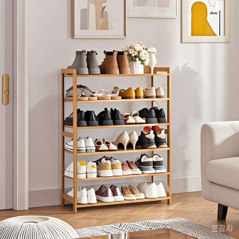 Aniston 18 Pair Solid Wood Shoe Rack