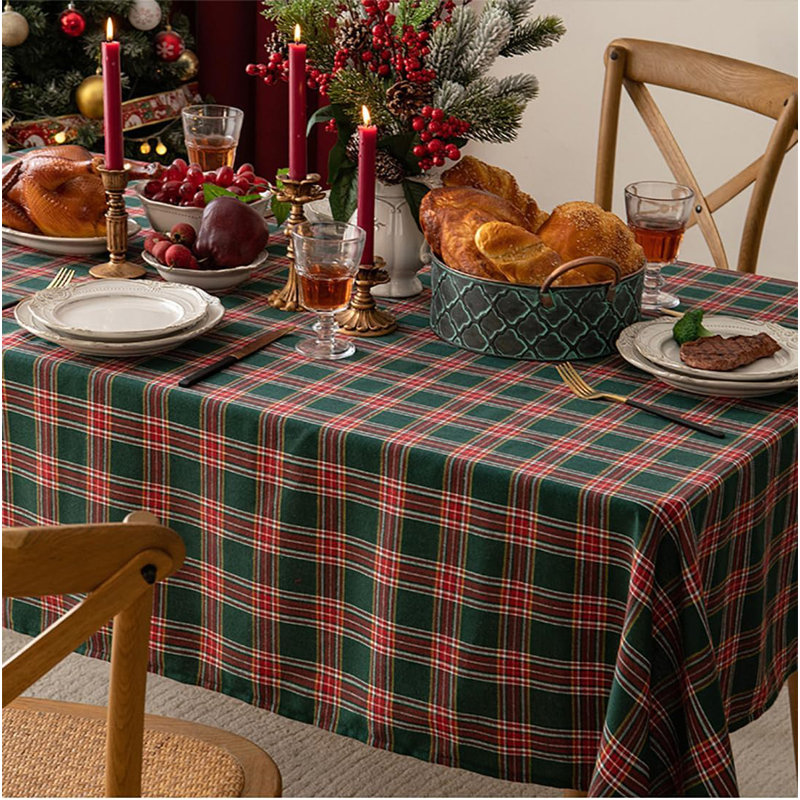 Nappe Reviel, L 120 po x l 56 po, Vert / rouge